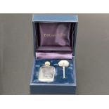 TIFFANY & CO, sterling silver .925 perfume flask and funnel