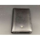 MONT BLANC, a black, stitched leather pocket address book,&nbsp;