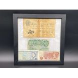 Four various Bank of England banknotes,