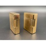 DUPONT, two gold plated gas lighters