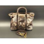 PRADA, Tessuto Temple printed nylon tote, with cross body strap,