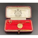 MERCEDES-BENZ, unmarked yellow metal pendant and tiepin