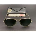 RAY-BAN, “AVIATOR” SUNGLASSES, RB3025, 62/14