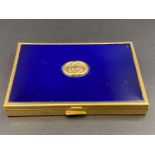 GUCCI, enameled, rectangular gilt metal card/ cigarette case,