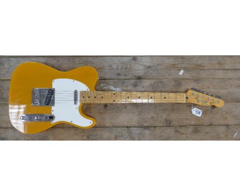 Korean Fender Squire telecaster guitar serial number S905096 (chips to rear edge of paintwork) complete with soft case