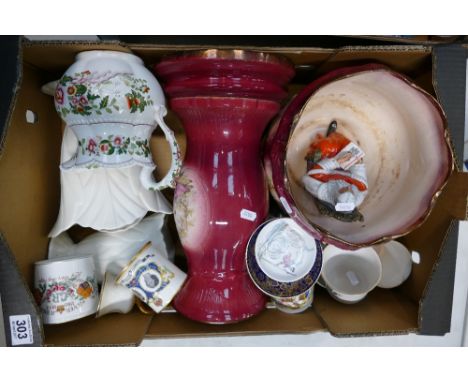 A mixed collection of ceramic items to include Royal Doulton character figure The Judge HN2443 together with modern Burgundy 