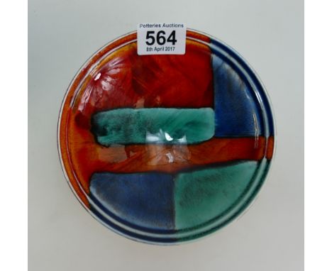 Small Poole Pottery Ltd Edition 17cm charger, designed by Anita Harris , boxed with cert and personal invitation to the openi