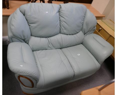 Italian light blue 2 seater sofa