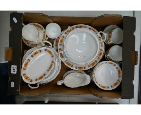 A large collection of mid century dinnerware including tureens, cups, saucers, dinner plates etc  