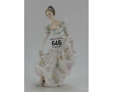 Royal Doulton Lady figurine Minuet HN2019, damaged.