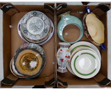 A mixed collection of items to include Royal Winton dinnerware, H & K Floral decorated flower vases, Crown Devon seriesware p