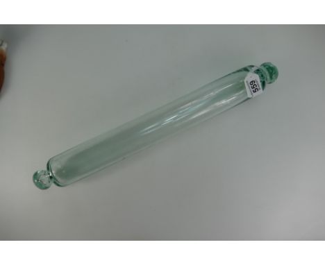 Victorian large glass rolling pin, length 55cm