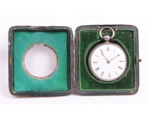 A hallmarked silver fusee movement pocket watch, London 1849
Having a white Roman enamel dial with outer minute track, fusee 