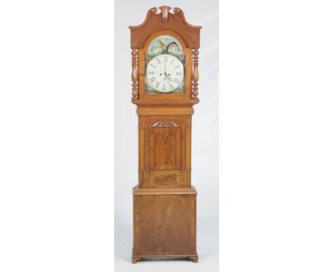 An early 19th Century mahogany longcase clock
With a 39cm arched dial signed indistinctly Blackburn with Roman numerals, subs