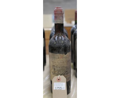 Five bottles Chateau Petit Village Grand Vin de Pomerol being 4 bottles 2001 Vintage and 1 bottle from 1960/70's French bottl