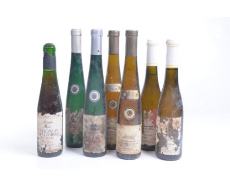 Seven half bottles Exceptional Lot assorted German Eiswein comprising 2 half bottles Plattener Klosterberg Riesling Eiswein W