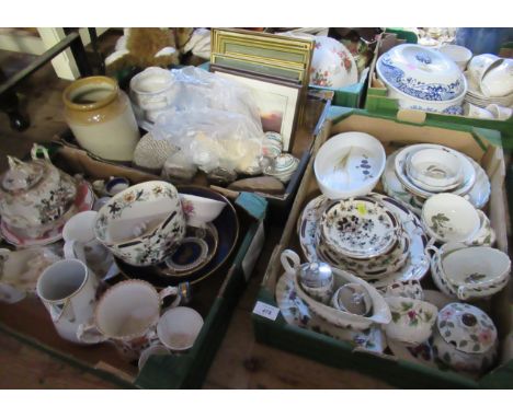 Two boxes of assorted ceramics, to include Royal Worcester