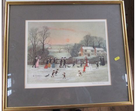 Helen Bradley, colour print, 12.5ins x 15.5ins