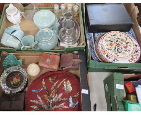 Three boxes of assorted china, collectables etc