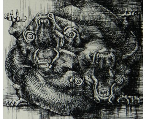 MICHAEL AYRTON (1921-1975) limited edition (12/75) print - entitled 'Minotaur', 17 x 18cmsCondition Report: no problems. Fram
