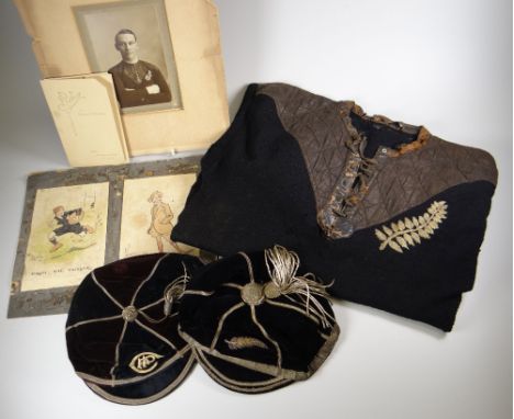 A NEW ZEALAND ALL BLACKS RUGBY UNION SHIRT FROM SGT. HUBERT SYDNEY TURTILL (1880-1918) WORN v AUSTRALIA IN 1905. TOGETHER WIT