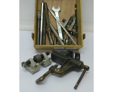 Assorted vices and tools