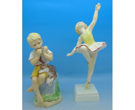 Two Royal Worcester figures, June and Tuesday's Child is Full of Grace