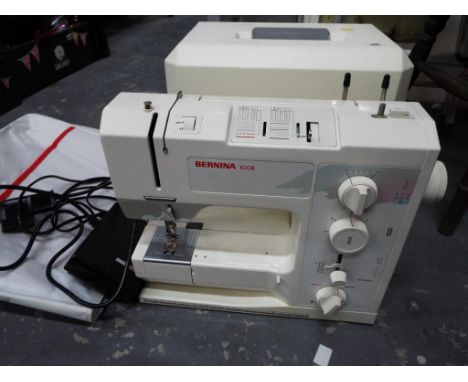 A good quality Bernina sewing machine with pedal, mains lead and manual, model 1008 with case
