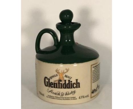 A ceramic decanter of Glenfiddich 'Bonnie Prince Charlie' Malt Whisky, in original cardboard box 
