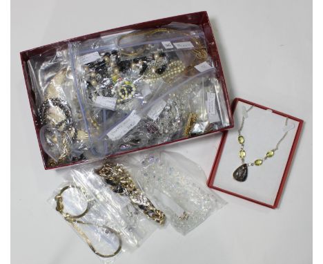 Approximately 65 various necklaces including some silver, some vintage and examples by Jaeger, Avon, Attwood &amp; Sawyer, La