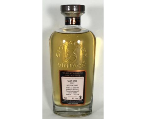 A limited edition Signatory Vintage bottle of Glen Ord Highland Single Malt Scotch Whisky, 70cl 1997, aged 14 years, distille