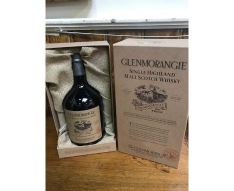A 1 litre bottle of Glenmorangie, Traditional 100° Proof, Single Highland Malt Scotch Whisky, 57.2% vol. in original fitted p