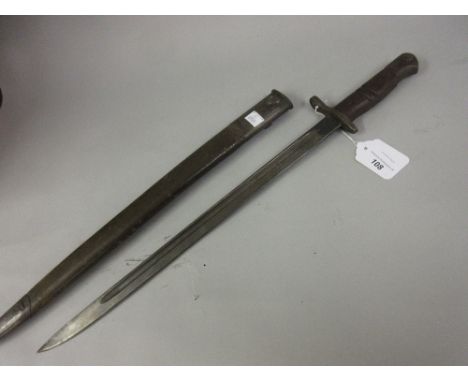 World War I bayonet with scabbard, B 1913 