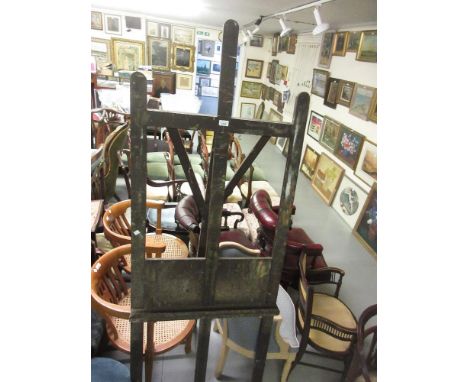 Late 19th / early 20th Century mahogany folding and adjustable artists easel (at fault) 