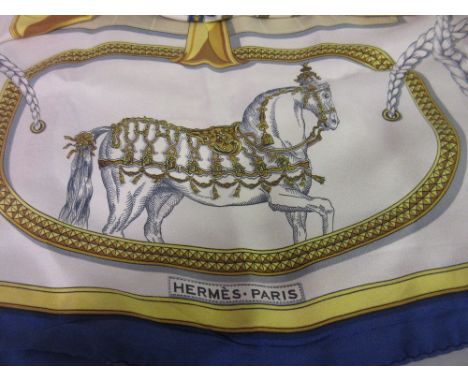 Hermes Grand Apparat silk scarf designed by Jacques Eudel, 1962 