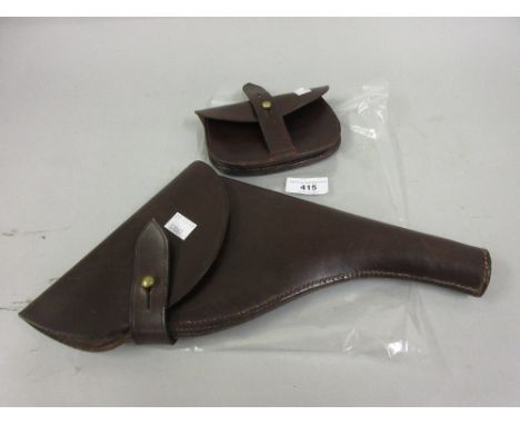 World War I leather holster and ammunition pouch 