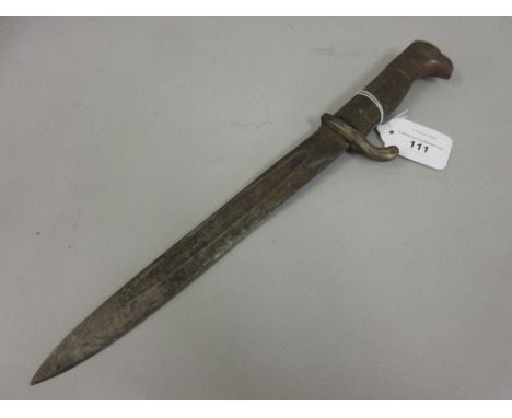 German bayonet with stylised eagles head pommel and a 9.5in blade (minus scabbard) 