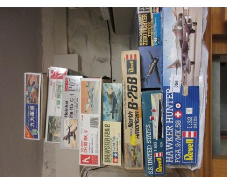 Group of various boxed scale models of aircraft including Revell, Airfix and Italeri 