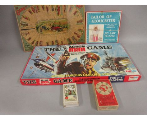 Palitoy Action Man game, Beatrix Potter wooden jigsaw and other games 