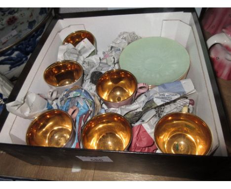 Set of six mid 20th Century Norwegian Figgjo Flint coffee cups and saucers 
