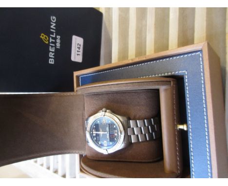 Gentleman's Breitling Chronometer Aerospace titanium wristwatch, with original presentation box 
