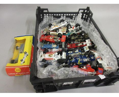 Approximately thirty Corgi, Dinky and other racing cars models 