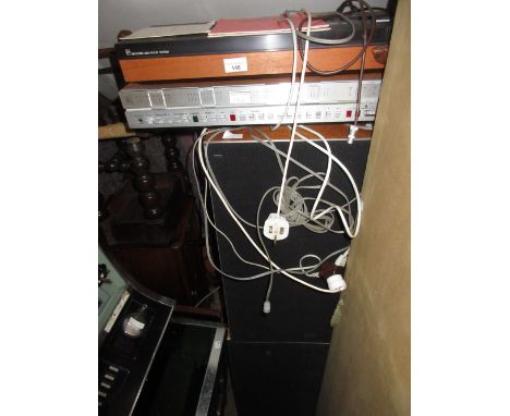 Beocord 2200 cassette deck, Beo Master 3000-2 amplifier and a pair of Beovox 5700 loudspeakers 