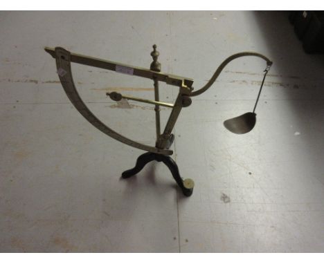 Early 20th Century cast iron and brass yarn balance scale, made by John Nesbitt, Manchester 