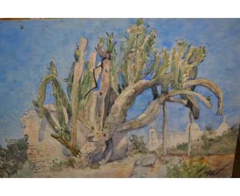 Folder containing a quantity of unframed watercolours, signed ' Sybil Tawse, R. Eadie, and others, largest 23ins x 18insPleas