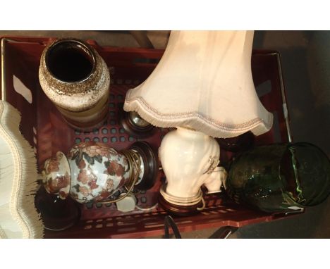 Mixed items to include decorative modern lamps glassware large ceramic vase etc. Not available for in-house P&amp;P, contact 