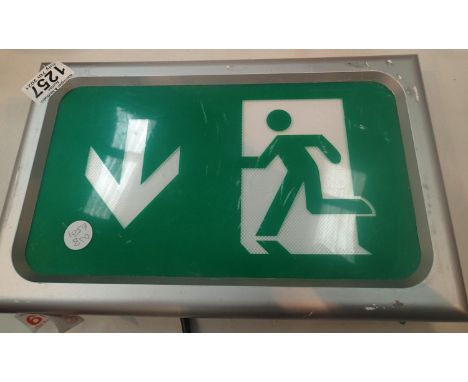 Electric Exit sign. P&amp;P Group 3 (£25+VAT for the first lot and £5+VAT for subsequent lots) 