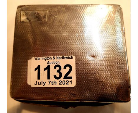 Hallmarked silver cigarette case. P&amp;P Group 1 (£14+VAT for the first lot and £1+VAT for subsequent lots) 