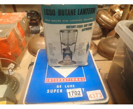 Lantern and Gaz cooker. Not available for in-house P&amp;P, contact Paul O'Hea at Mailboxes on 01925 659133 