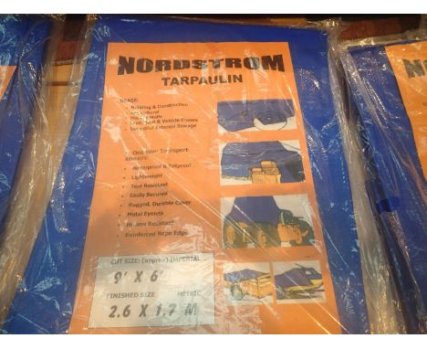 Two Nordstrom tarpaulins 2.6 x 1.7 metres. P&amp;P Group 2 (£18+VAT for the first lot and £3+VAT for subsequent lots) 